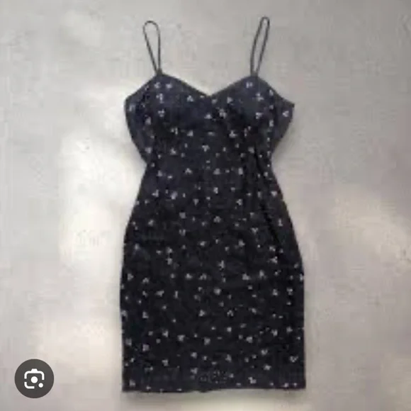 Vintage black floral beaded (100% silk) cocktail semiformal dress (Paradise NYC) - Picture 5 of 13